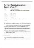 Review Test Submission&semi; Exam - Week 11