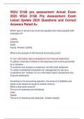 WGU D196 pre assessment Actual Exam  2025 WGU D196 Pre Assessment Exam  Latest Update 2025 Questions and Correct  Answers Rated A&plus; 