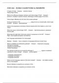 CSD 444 - EXAM 2 QUESTIONS & ANSWERS