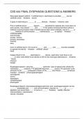 CSD 444 FINAL DYSPHAGIA QUESTIONS & ANSWERS