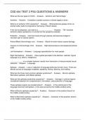 CSD 444 TEST 2 PSU QUESTIONS & ANSWERS