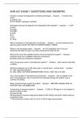 AHN 447 EXAM 1 QUESTIONS AND ANSWERS