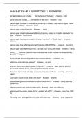 AHN 447 EXAM 5 QUESTIONS & ANSWERS