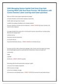 C202 Managing Human Capital Final Exam Prep Quiz Covering WGU C202 Final Exam Practice 100 Questions with Correct Answers Latest covering most latest questions