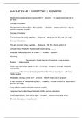 AHN 447 EXAM 1 QUESTIONS & ANSWERS