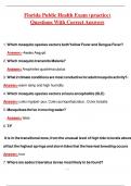 Florida Public Health Exam &lpar;practice&rpar; QUESTIONS WITH CORRECT ANSWERS Pass the Exam&comma; 100&percnt; Verified &lpar;2025 &sol; 2026&rpar;