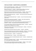 CSD 444 EXAM 1 QUESTIONS & ANSWERS