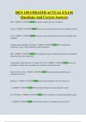 DEN 130 UPDATED ACTUAL EXAM  Questions And Correct Answers