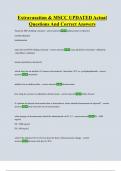 Extravasation & MSCC UPDATED Actual  Questions And Correct Answers 