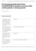 PA Cosmetology State Board Exam COMPREHENSIVE questions answered&comma; 2025 verified graded A&plus; already passed&excl;