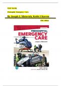 Test Bank for Prehospital Emergency Care 12th Edition by Joseph J&period; Mistovich&comma; Keith J&period; Karren&comma; and Brent Q&period; Hafen ISBN&semi;9780138223861 All Chapters Fully Covered Complete Guide A&plus; Newest Version&period;