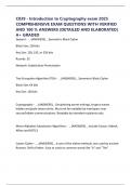 C839 - Introduction to Cryptography exam 2025 COMPREHENSIVE EXAM QUESTIONS WITH VERIFIED AND 100 &percnt; ANSWERS &lpar;DETAILED AND ELABORATED&rpar; A&plus; GRADED