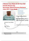 I Human Case 56 Year Old Female Reason For Encounter&colon; Blood Pressure Recheck Week &num;7&colon;Class 6512 Pass&comma; 100&percnt; Verified &lpar;2025 &sol; 2026&rpar;
