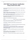NYS TOW Truck Operator Certification  Study Guide Exam 2025