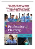 Leddy & Pepper&rsquo;s Professional Nursing 10th Edition Test Bank &ndash; Hood &lpar;PDF Download&rpar; ISBN-13 978-1975172626