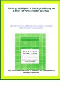 Sociology in Belgium&colon; A Sociological History 1st Edition Raf Vanderstraeten - PDF Download
