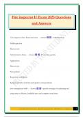 Fire inspector II Exam 2025 Questions and Answers