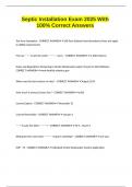Septic Installation Exam 2025 With 100&percnt; Correct Answers