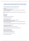 Home Health Aide Practice Test &vert; 2023&ndash;2024 Edition &vert; Verified Questions and Answers &vert; Guaranteed Pass