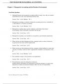 TEST BANK FOR MANAGERIAL ACCOUNTING&period;