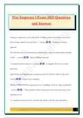 Fire Inspector 1 Exam 2025 Questions and Answers