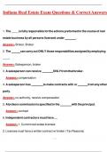 Indiana Real Estate Exam &sol; Questions & Correct Answers Updated&comma; 2025 &sol; 2026