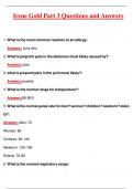 Irene Gold Part 3 Questions and Answers Pass the Exam&comma; 100&percnt; Verified &lpar;2025 &sol; 2026&rpar;