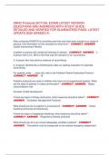   SNHD Protocols &lbrack;ACTUAL EXAM&rsqb; LATEST VERSION  &lbrack;QUESTIONS AND ANSWERS&rsqb; WITH STUDY GUIDE  DETAILED AND VERIFIED FOR GUARANTEED PASS- LATEST  UPDATE 2025 GRADED A