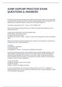 AANP AGPCNP Practice Exam &vert; Questions and Verified Answers &vert; Guaranteed Pass &vert; 2024 Edition