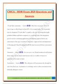 CMCA - M100 Exam 2025 Questions and Answers