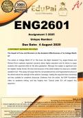 ENG2601 Assignment 3 &lpar;COMPLETE ANSWERS&rpar; 2025 - DUE 4 August 2025