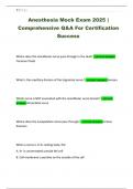 Anesthesia Mock Exam 2025 &vert; Comprehensive Q&A For Certification Success