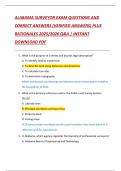 ALABAMA SURVEYOR EXAM QUESTIONS AND  CORRECT ANSWERS &lpar;VERIFIED ANSWERS&rpar; PLUS  RATIONALES 2025&sol;2026 Q&A &vert; INSTANT  DOWNLOAD PDF 