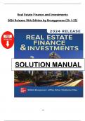 Solution Manual for Real Estate Finance National Edition &ndash; Jeffrey Fisher