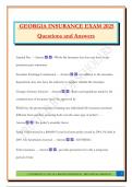 GEORGIA INSURANCE EXAM 2025 Questions and Answers