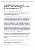 WGU C836 OA STUDY GUIDE &lpar;OVERLY INFORMATIVE&rpar;QUESTIONS & ANSWERS&lpar;RATED A&plus;&rpar;