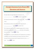 Georgia Insurance Laws Exam 2025 Questions and Answers