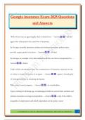 Georgia insurance Exam 2025 Questions and Answers