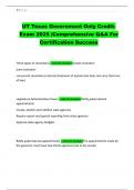 UT Texas Government Only CreditExam 2025 &vert;Comprehensive Q&A For Certification Success