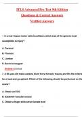 ITLS Advanced Pre Test 9th Edition Questions & Answers &vert; 100&percnt; Correct Answers &vert; Verified &vert; Latest 2025&sol;2026