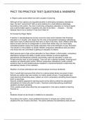 PACT 700 PRACTICE TEST QUESTIONS & ANSWERS