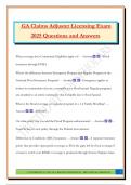 GA Claims Adjuster Licensing Exam 2025 Questions and Answers