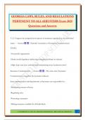 GEORGIA LAWS&comma; RULES&comma; AND REGULATIONS PERTINENT TO ALL ADJUSTERS Exam 2025 Questions and Answers