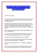 FITOUR GROUP EXERCISE CERTIFICATION EXAM QUESTIONS AND FULLY CORRECT ANSWERS &lpar;2025-2026&rpar;