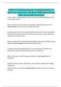 WGU Pre-Assessment&colon; Fundamentals of Diverse Learners &lpar;PLQO&rpar; D096 Questions with Accurate Answers
