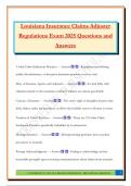 Louisiana Insurance Claims Adjuster Regulations Exam 2025 Questions and Answers