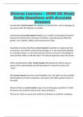 Diverse Learners - D096 OA Study Guide Questions with Accurate Answers