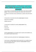 Fundamentals of Diverse Learners-WGU D096 Questions with Accurate Answers