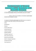 Fundamentals of Diverse Learners D096 Questions with Accurate Answers