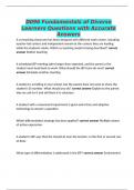 D096 Fundamentals of Diverse Learners Questions with Accurate Answers